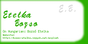 etelka bozso business card